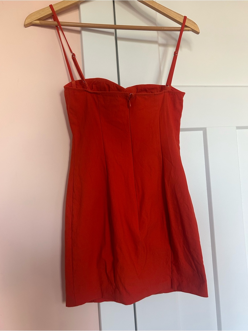 Michael Costello x REVOLVE Noelle Mini Dress in red orange - Picture 7 of 8